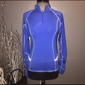 Blue Lucy Quarter Zip Reflective Activewear Jacket